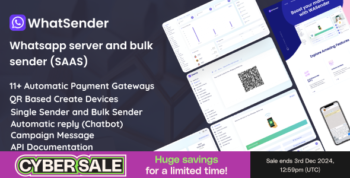 WhatSender - Whatsapp server and bulk sender (SAAS)