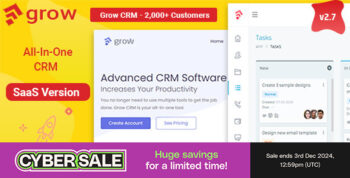 Grow CRM SaaS - Laravel Project Management - Multitenancy