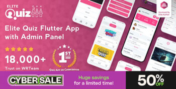 Elite Quiz - Trivia Quiz | Quiz Game - Flutter Full App + Admin Panel