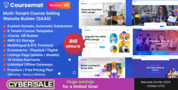 Coursemat - Multi-Tenant Course Selling Website Builder (SAAS)