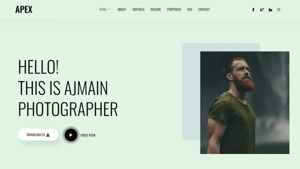 Apex – Creative Personal Portfolio Elementor Template Kit