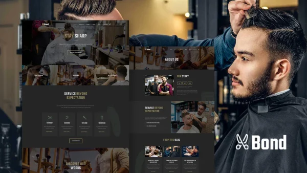 Bond – Barbershop & Hairdresser Elementor Template Kit