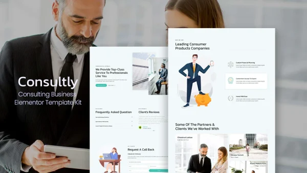 Consultly – Business Consulting Elementor Template Kit