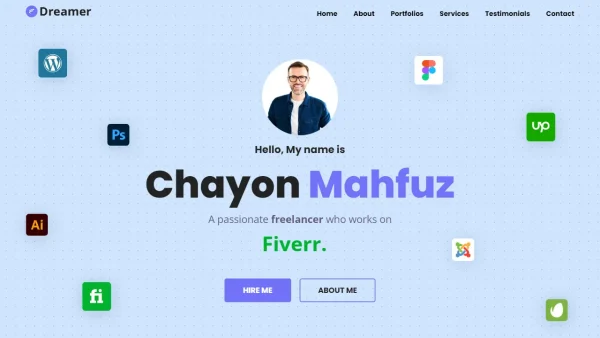 Dreamer – Personal Portfolio & CV Elementor Template Kit
