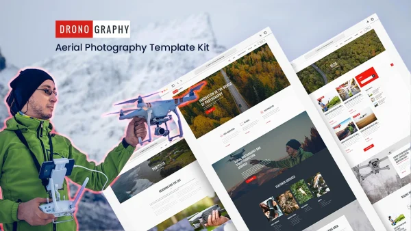 DronoGraphy – Aerial Photography Elementor Template Kit
