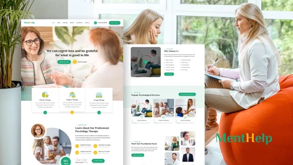 Menthelp – Psychologist & Mental Health Elementor Template Kit