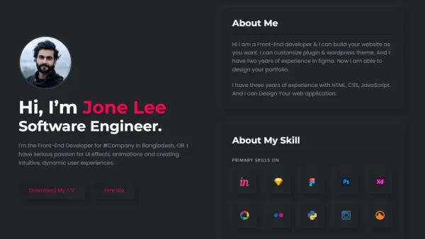 MiniMe – Minimal & Creative Personal Portfolio