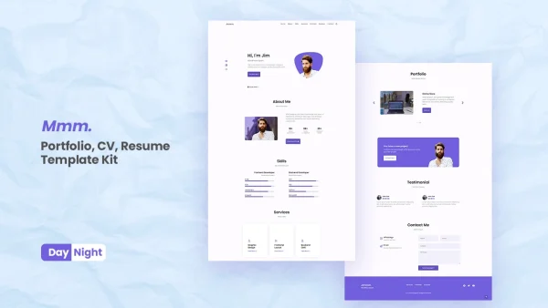 Mmm. – Personal Portfolio Elementor Template Kit