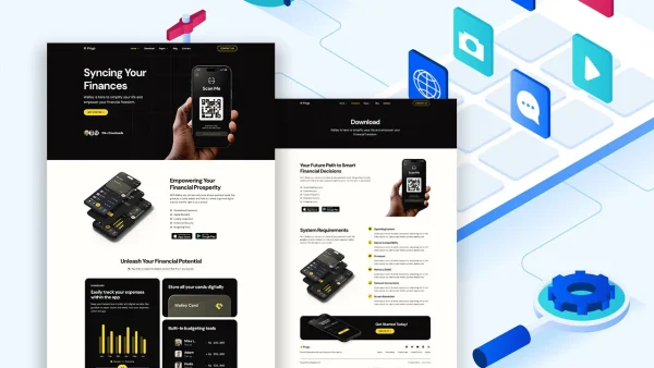 Pingo – Fintech Startup Mobile App Elementor Template Kit