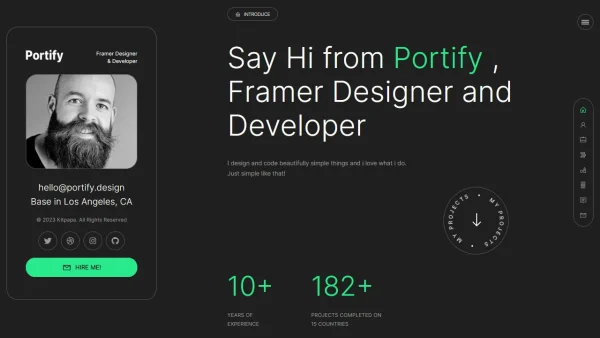 Portify – Creative Portfolio Elementor Template Kit