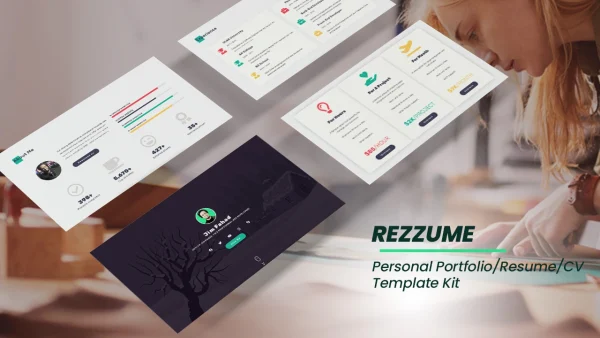 Rezzume – Personal Portfolio & CV Elementor Template Kit