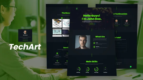 TechArt – Personal Portfolio & Resume Elementor Template Kit