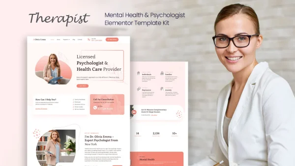 Therapist – Mental Health & Psychologist Elementor Template Kit