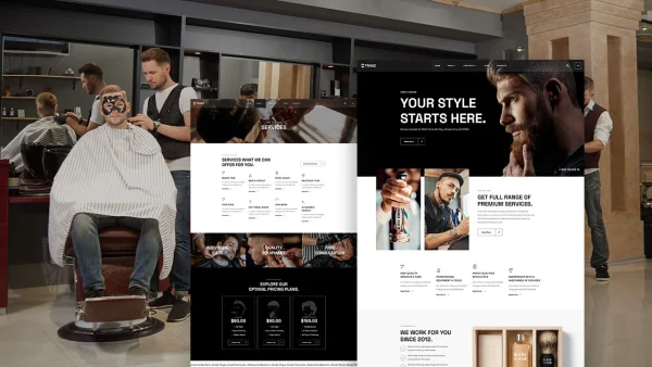Trimz – Barber Shop & Hairdressers Salon Elementor Template Kit