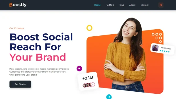 Boostly – Social Media Agency Elementor Template Kit