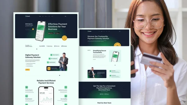 eCash – Online Payment Gateway & Fintech Elementor Template Kit