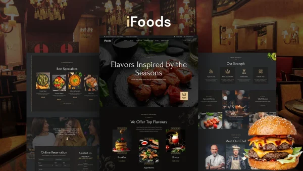 iFoods – Restaurant & Cafe Elementor Template Kit