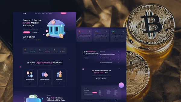 iCoin – Crypto Elementor Cryptocurrency Landing Template