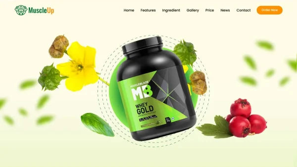 Muscleup- Supplement Landing Page Elementor Template