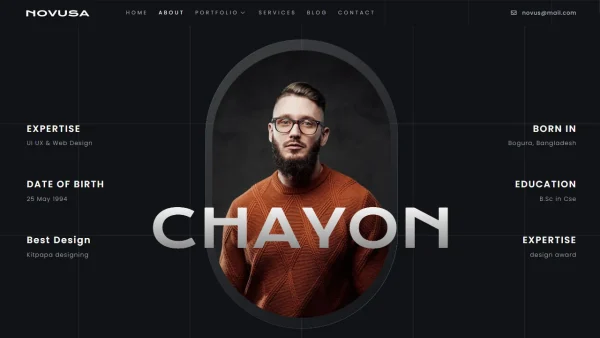 Novus – Dark Creative Portfolio Elementor Template Kit