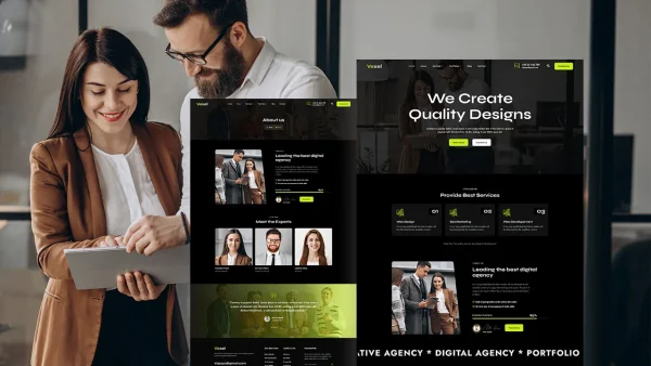 Vexel – Dark Web Design Agency Elementor Template Kit